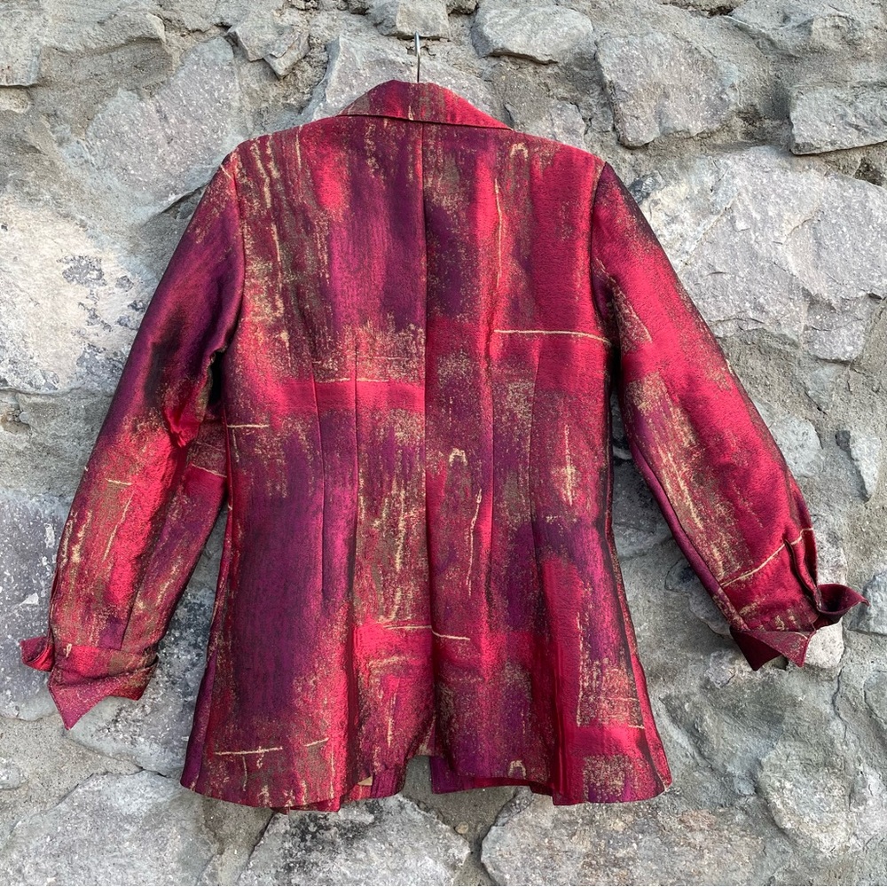 Finley | Red Shimmer Blazer Jacket - Picture 3 of 11